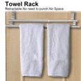 thumbnail image 3 of Tarente Stainless Steel Retractable Bath Towel Rack Double/Single Bar Bedroom Towel Shelf, 3 of 6