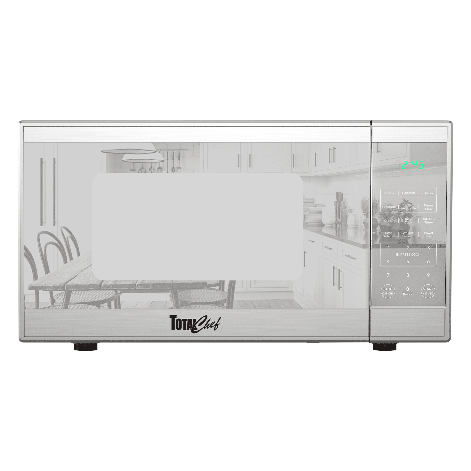 Total Chef 1.3 Cu.ft Countertop Microwave Oven Stainless Steel, 1100W