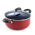 thumbnail image 2 of Cook N Home 2601 Stay Cool Handle Pattern 12-Piece Nonstick Cookware Set, Marble Red, 2 of 5