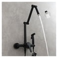 thumbnail image 4 of Fodable Kitchen Faucet Brass Black Kitchen Sink Mixer Tap Hot & Cold Wall Mounted With Spray Gun Rotating Sink Mixer ,Easy to Install, 4 of 7