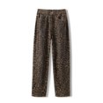 thumbnail image 1 of Jean à Imprimé Léopard pour Femmes Taille Haute Y2k Rétro Mode Mode Urbaine Pantalon en Denim, 1 of 7