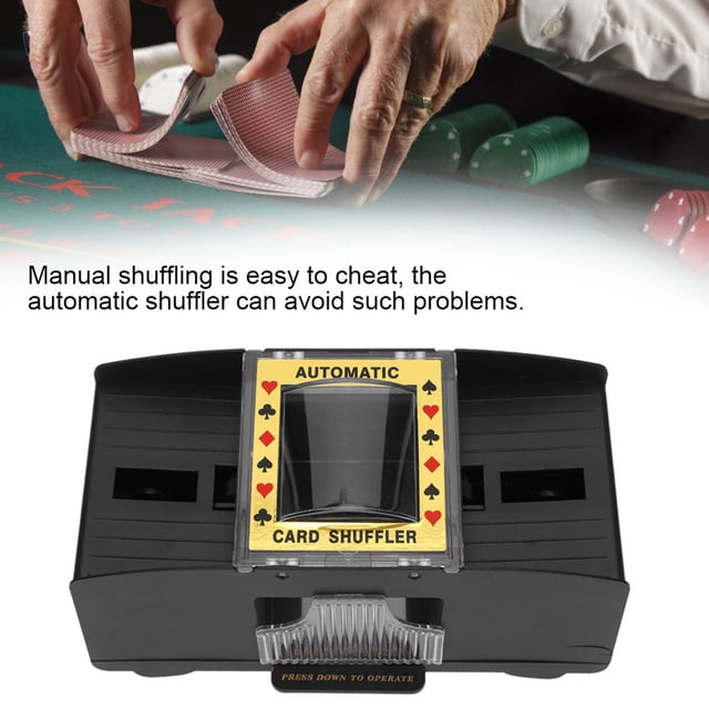 Peahefy Adult Elderly Electric Automatic 2-Deck Labor-Saving Card Shuffler Tool Accessory,AutomaticCard Shuffler,Card Shuffler