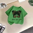 thumbnail image 5 of LUOGENLI T-Shirt pour Filles Enfant Filles Mignon Graphique Col Rond Manche Courte Tee Été Décontracté T-Shirt Maxi Chemises pour Filles Vert 9-10 Ans, 5 of 5