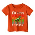 thumbnail image 1 of FhsagQ Mode Décontractée Imprimée pour Garçon et Fille, Col Rond, Manches Courtes, T-Shirt Ample, Printemps, Orange, 18-24 Mois, 1 of 4