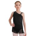thumbnail image 1 of vastwit Robe de Danse Latine à Franges pour Filles, Justaucorps de Performance Jazz Tango à Pampilles, Justaucorps de Gymnastique Noir 8, 1 of 6