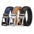 thumbnail image 3 of 3.1cm Hollow Buckle Men's Leather Belt Automatic Buckle Belt Simple Two-layer Cowhide Foreign Trade Hair, 3 of 6