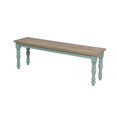 thumbnail image 4 of Home Fare Blue Farmhouse Wood Dining Bench, 4 of 7