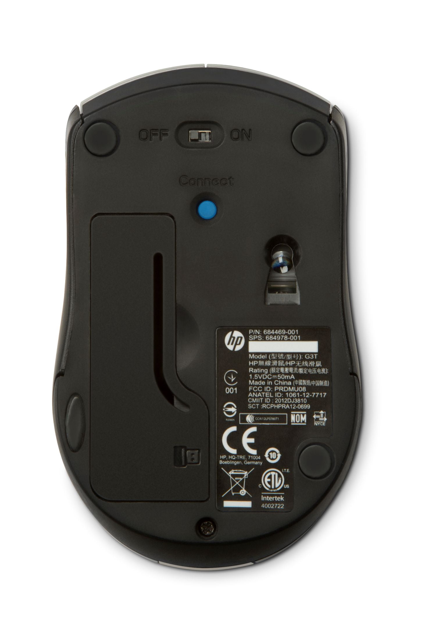Souris sans fil HP 221 – Noir