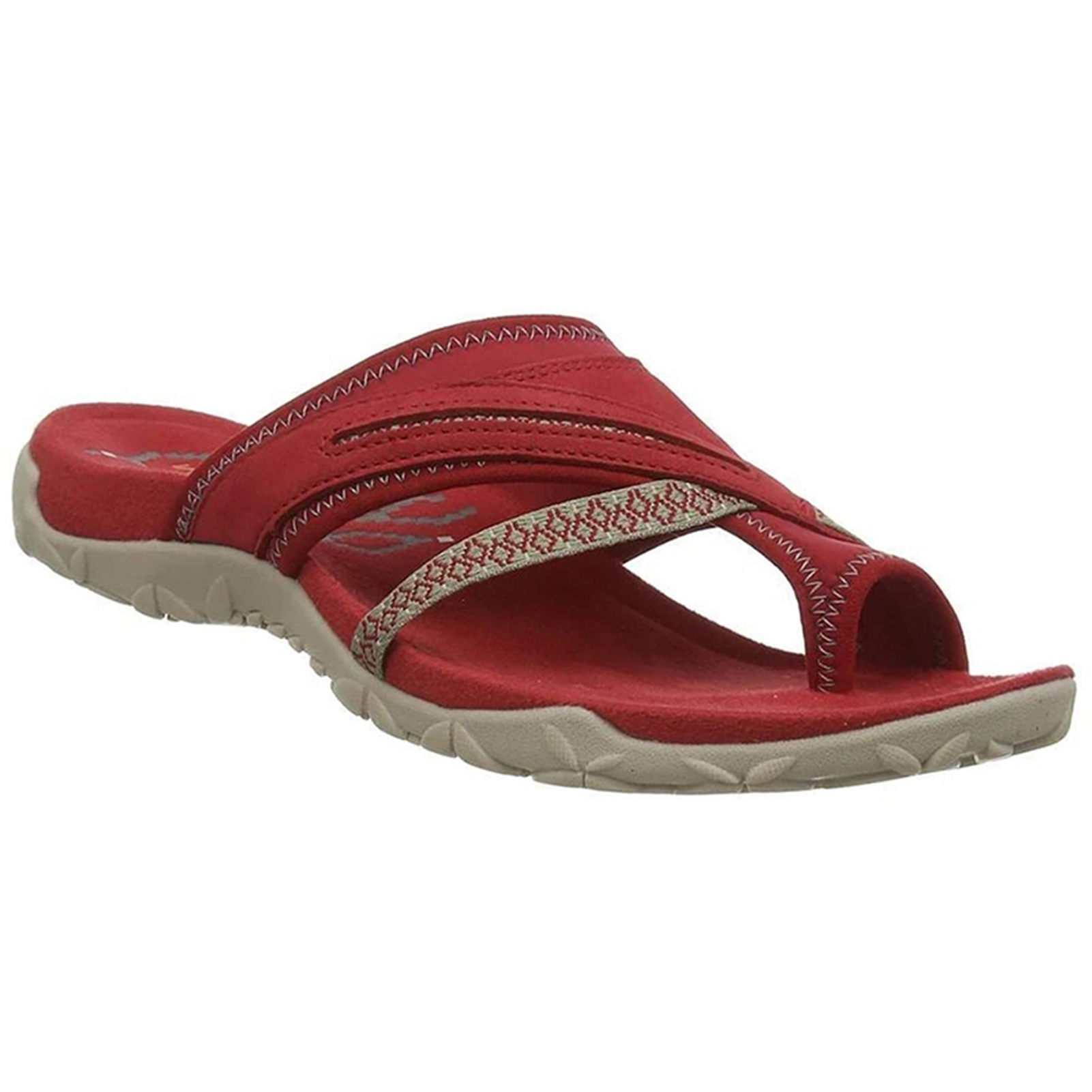 CAROOTU Open Toe Women Sandals for Summer Beach Arch Support Design Flip Flop Flat Heel