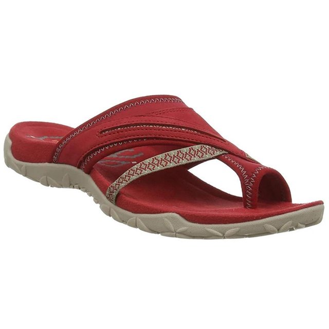 CAROOTU Open Toe Women Sandals for Summer Beach Arch Support Design Flip Flop Flat Heel