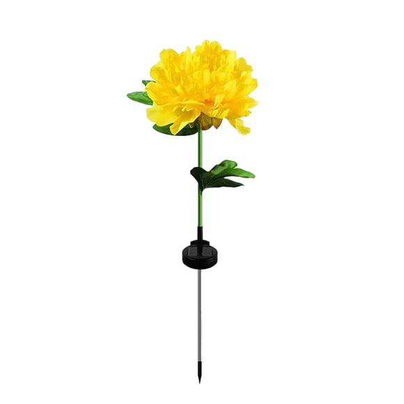 Lampe Solaire en Pivoine Décoration Extérieure, Piquets Lumineux Solaires IP65 LED, Allée Patio Jardin, Cartes de la Saint-Valentin, Piquet de Fleurs en Métal pour l'Extérieur, Bannière Joyeux Anniversaire