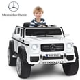 thumbnail image 1 of Gymax 12V Licensed Mercedes-Benz Kids Ride On Car RC Motorized Vehicles w/ Trunk White, 1 of 10