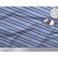 thumbnail image 1 of Soimoi Polyester Crepe Fabric Horizontal Stripe Print Fabric by Yard 42 Inch Wide, 1 of 5