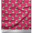 thumbnail image 1 of Soimoi Silk Fabric Pug Dog Decor Fabric Printed Yard 42 Inch Wide, 1 of 3