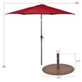 thumbnail image 2 of Costway Parasol de Patio 10 Pi pour l'Extérieur avec Support de Parasol Rond Robuste de 59 Lb, 2 of 2