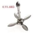 thumbnail image 2 of Boat Anchor Inflatable Boat Stainless Steel Iron Metal Anchor For Boat Dinghy Raft Fishing Boat 0.7kg/1.5kg ,Compact Safe Design, 2 of 7