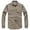 Khaki, variant on Men's Outdoor Performance Long Sleeve Shirt Lightweight Breathable Wicking UPF Sun for Hiking Camping Travel