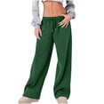 thumbnail image 1 of Yuzhih Womens Wide Leg Sweatpants Drawstring Waisted Baggy Lounge Pants Athletic Joggers with Pockets, 1 of 6