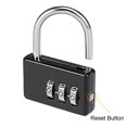 thumbnail image 2 of Unique Bargains 3 Digit Combination Padlock 3.6mm Shackle Zinc Alloy Lock,Black, 2 of 4