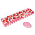 thumbnail image 1 of Mofii Sweet Keyboard Combo Mixed Color 2.4G Wireless Keyboard Set Circular Suspension Key for PC Laptop Pink, 1 of 7