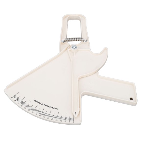 Skinfold Caliper, Portable Double Spring Body Fat Caliper For Fitness Room White ZFC05