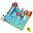 thumbnail image 1 of Costway Inflatable Water Park with Climbing Wall Boxing Post Basketball Rim 680W Blower, 1 of 9