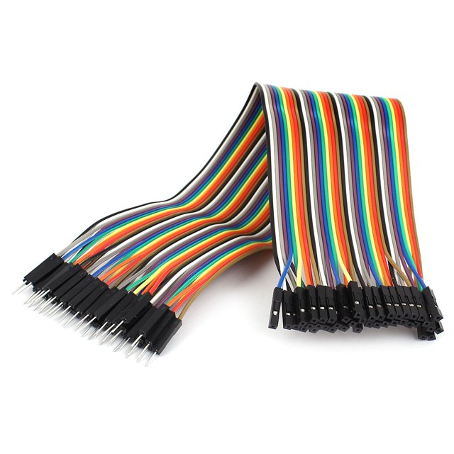 Unique Bargains Câble Plat Mâle à Femelle 30cm 12 Pieds 40 Broches 2.54mm 1P-1P pour Arduino