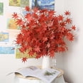 thumbnail image 4 of EGNMCR Halloween Decorations, Thanksgiving Decorations 1 PCS Fall Decor Artificial Silk Maple Leaves Branches Set 35.43 Inch Fall Stems Faux Maple Leaves For Wedding Bouquet Table Maple Leaf Bunch, 4 of 6