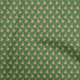 thumbnail image 1 of oneOone Velvet Green Fabric Onam Kathakali Sewing Craft Projects Fabric Prints By Yard 58 Inch Wide, 1 of 4