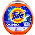 thumbnail image 2 of Tide Oxi Max Power PODS Laundry Detergent Pods, Stain Remover Plus Oxi Power, Detergent soap pacs for laundry washing, HE compatible, 25 Count, 2 of 20
