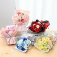 thumbnail image 5 of 11pcs Soap Artificial Flower Bouquet Artificial Flowers Like Fresh Cut Roses From The Garden , Red A, 5 of 5