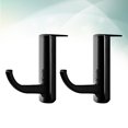 thumbnail image 2 of 2pcs Headphone Holder Hooks Self-adhesive Headset Rack Hanger for Internet Cafe Home (Black), 2 of 6