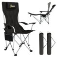 thumbnail image 1 of Outsunny Ensemble de 2 Chaises de Camping Inclinables, Chaise de Camp Pliante, Noir, 1 of 10