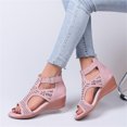 thumbnail image 1 of Cameland Sandales Décontractées pour Femmes à Découpes, Talon Compensé, à Boucle, Confortables, 1 of 7