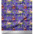 thumbnail image 1 of Soimoi Cotton Duck Fabric Leaves & Rabbit Animal Print Fabric by The Yard 56 Inch Wide, 1 of 5
