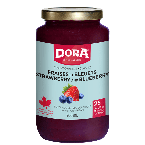 Dora Tartinade Légère Traditionnelle aux Fraises et aux Bleuets