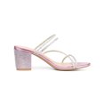 thumbnail image 3 of BLISSFUL STEP Outfit Women Rhines Block Heel Slide Sandals Pink 10, 3 of 7