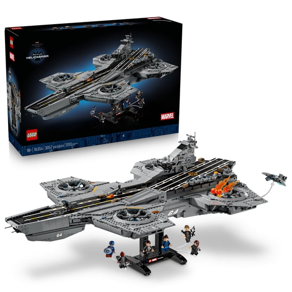 LEGO Marvel S.H.I.E.L.D. Helicarrier - Collectible Building Set for Adults, Ages 18+ - Marvel Bedroom or Home Office Decor - Includes 6 Minifigures - Gift for Men & Women - 76354