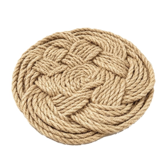 Tapis Rond Isolant Thermique pour Cuisine et Table à Manger – Conception Durable en Coton et Lin, Facile à Nettoyer, Parfait pour les Réceptions à la Maison et la Déco Moderne