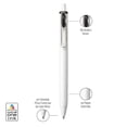 thumbnail image 3 of uni® one Retractable Gel Pens, Medium Point (0.7mm), Black Ink, 3 Pack, 3 of 7