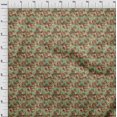 thumbnail image 4 of oneOone Polyester Spandex Orange Fabric Abstract Floral Sewing Material Print Fabric By The Yard 56 Inch Wide-1ra, 4 of 5