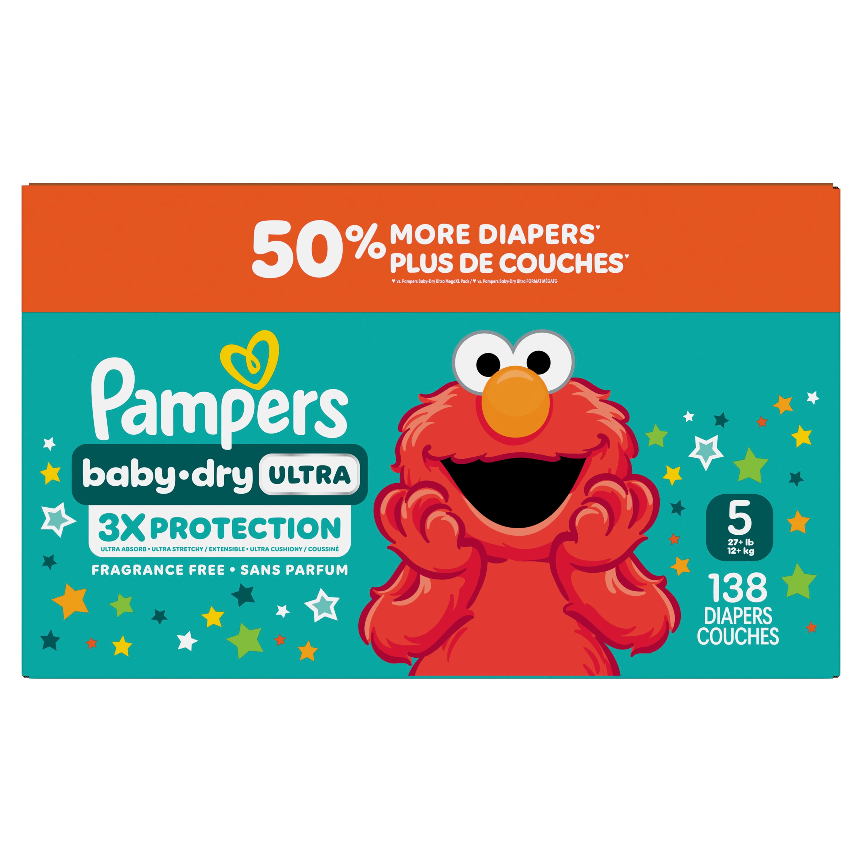 Pampers Baby Dry Ultra Couches, Taille (- lbs