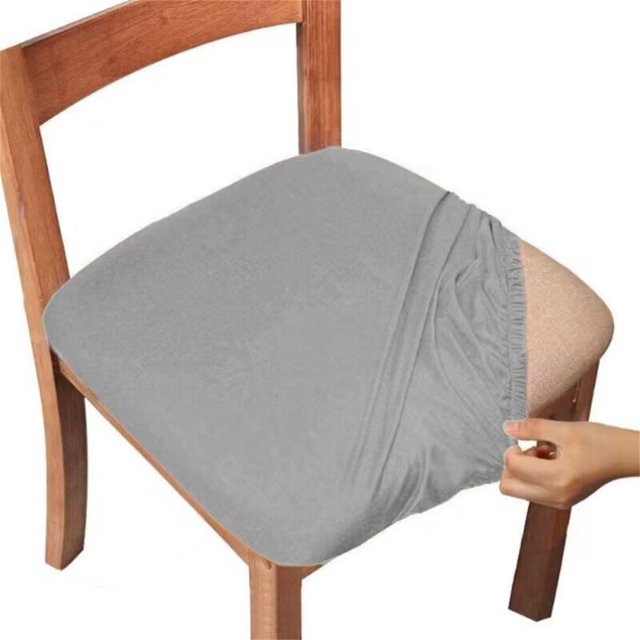 Feltree High Elastic Chair Seat Covers 2-Pack Soft Comfortable Stain Resistant Slip Proof for Dining Office Chairs 14-18 Inch