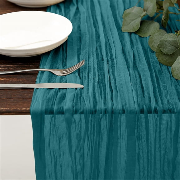 Cheesecloth Table Runner Cheese Cloth Tablecloth 90x180 Cm Table Runner For Wedding Decor Holiday Birthday Party Table Dining Room Dresser Decor
