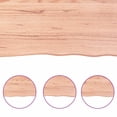 thumbnail image 2 of vidaXL Table Top Light Brown 80x40x2 cm Treated Solid Wood Oak, 2 of 4