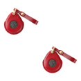 thumbnail image 1 of Decodeary Stylish PU Leather Key Cover for Motorcycle Boyfriend Black Red 2Set, 1 of 6