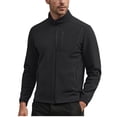 thumbnail image 1 of Lovzfmll Men's Polar Fleece Jacket, Solid Color Stand Collar, Long Sleeve Zip Front, Plush Lining, Fall Jackets for Men, Soft Thermal Jacket, 1 of 4