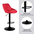 thumbnail image 3 of Bronte Living Leatherette Bar Stool with Adjustable Height, 360 Swivel Design, Floor Protection and Pedestal Base with Footrest - Series Janice - Set of 2, 3 of 9