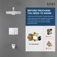 thumbnail image 3 of KENES Polished Chrome Tub and Shower Trim Kit Shower Faucet with 8-Inch Rain Shower Head Modern Single-Spray Shower Faucet Set KE-6024A-5 (Shower Valve Included), 3 of 5