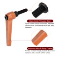 thumbnail image 4 of Unique Bargains 4 Pack M8 x 25mm Male Threaded Stud Adjustable Clamping Lever Handle Bolt Knob Orange, 4 of 6